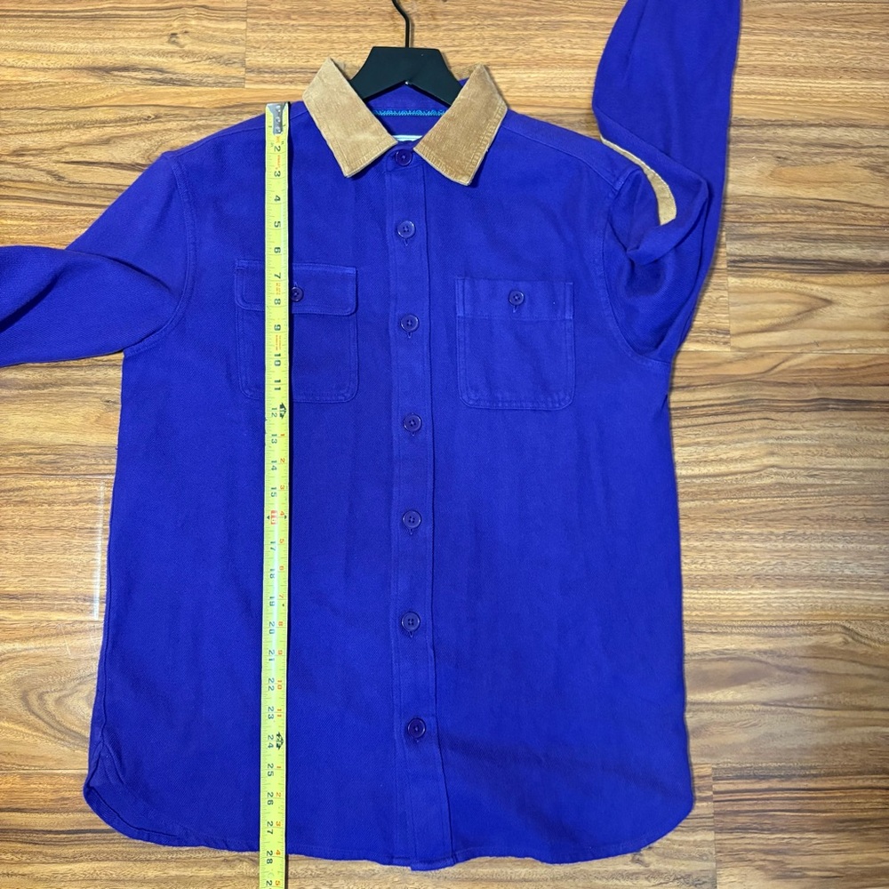 Stoic Purple Corduroy Collar Elbow Patch Overshirt Size S - Picture 6 of 7